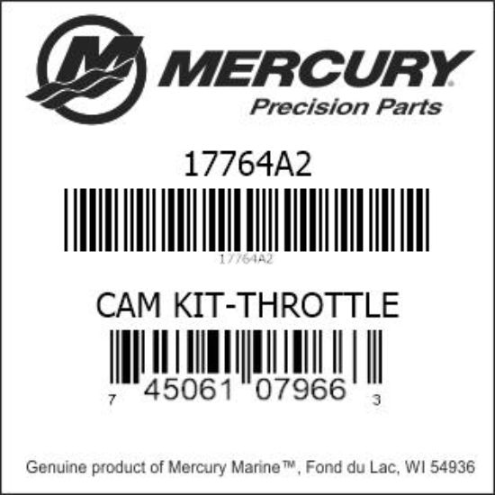 Bar codes for Mercury Marine part number 17764A2