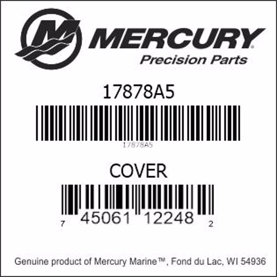 Bar codes for Mercury Marine part number 17878A5