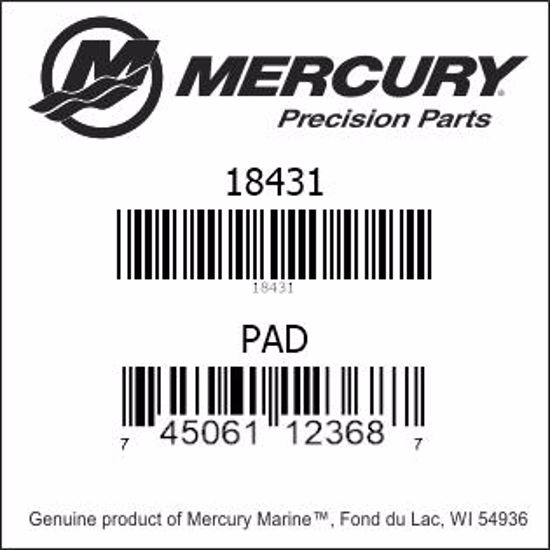 Bar codes for Mercury Marine part number 18431
