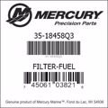 Bar codes for Mercury Marine part number 35-18458Q3