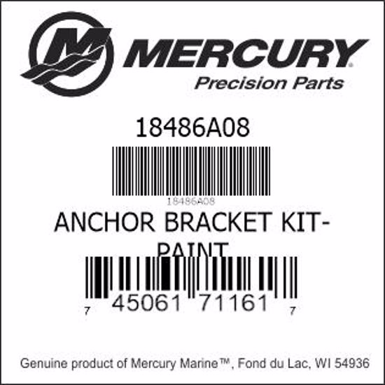 Bar codes for Mercury Marine part number 18486A08
