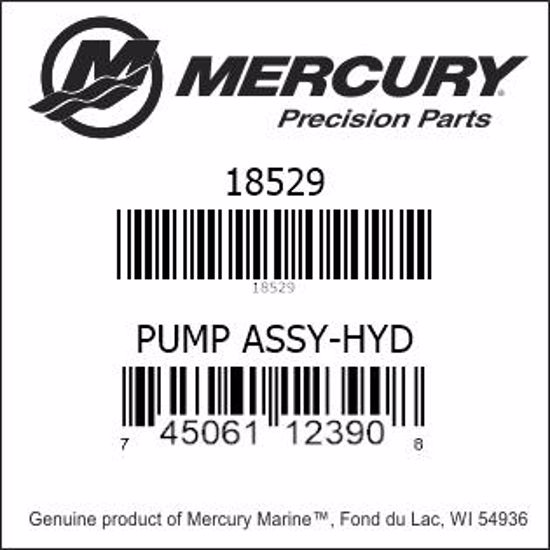 Bar codes for Mercury Marine part number 18529