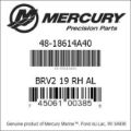 Bar codes for Mercury Marine part number 48-18614A40