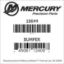 Mercury Marine part number 18644 BUMPER Bar codes for Mercury Marine part number 18644