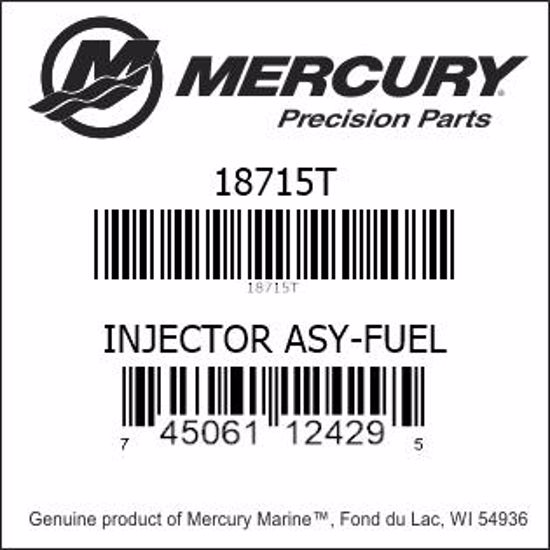 Bar codes for Mercury Marine part number 18715T