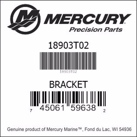 Bar codes for Mercury Marine part number 18903T02