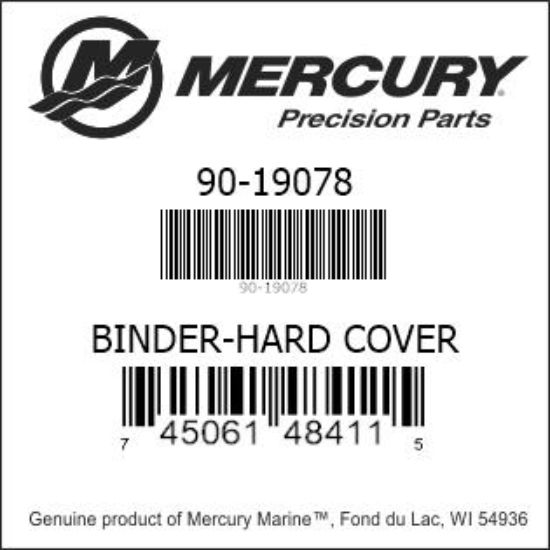 Bar codes for Mercury Marine part number 90-19078