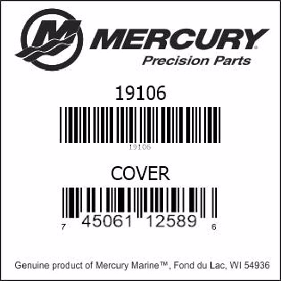 Bar codes for Mercury Marine part number 19106