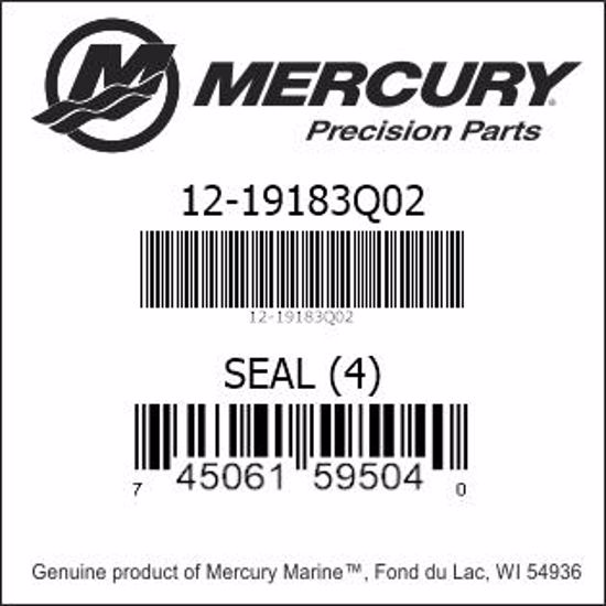 Bar codes for Mercury Marine part number 12-19183Q02