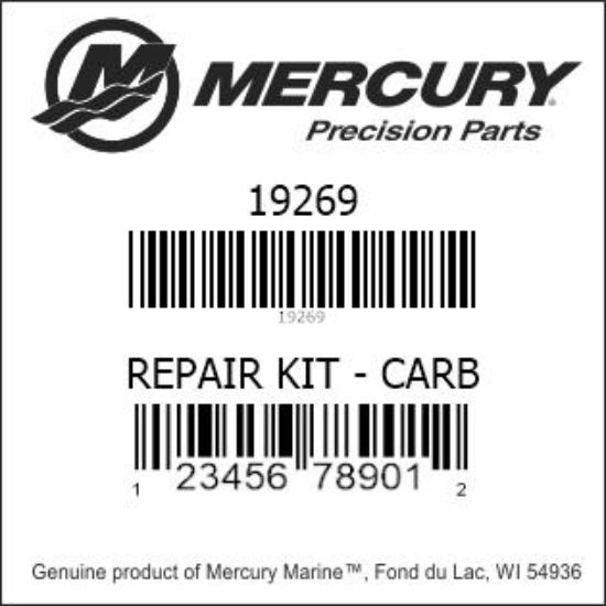 Bar codes for Mercury Marine part number 19269