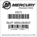 Bar codes for Mercury Marine part number 19271