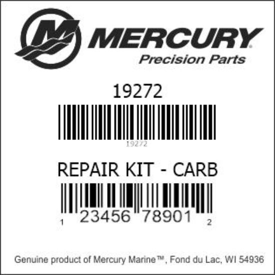 Bar codes for Mercury Marine part number 19272