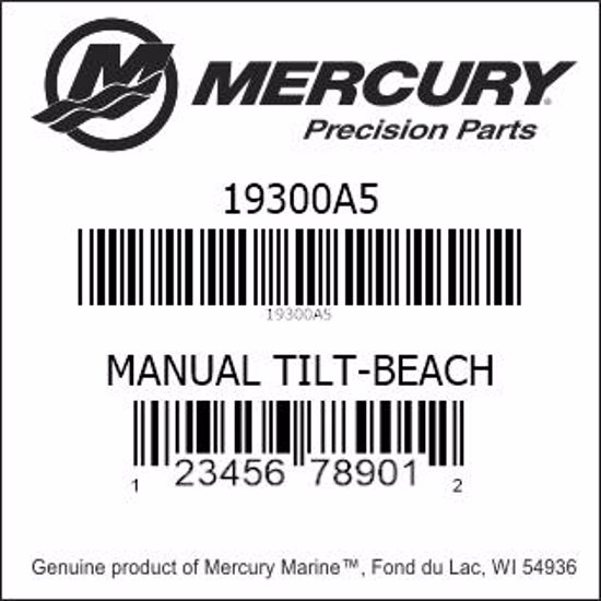 Bar codes for Mercury Marine part number 19300A5