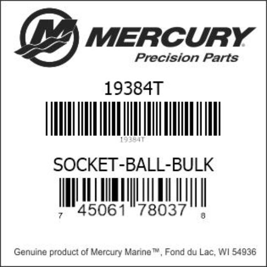 Bar codes for Mercury Marine part number 19384T