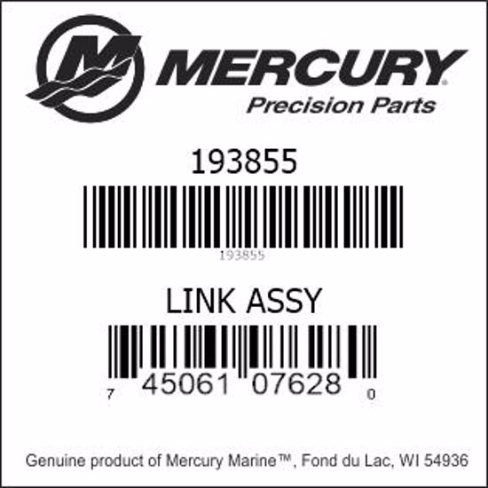 Bar codes for Mercury Marine part number 193855