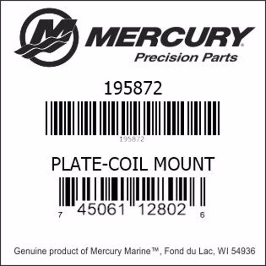 Bar codes for Mercury Marine part number 195872