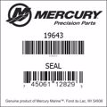 Bar codes for Mercury Marine part number 19643