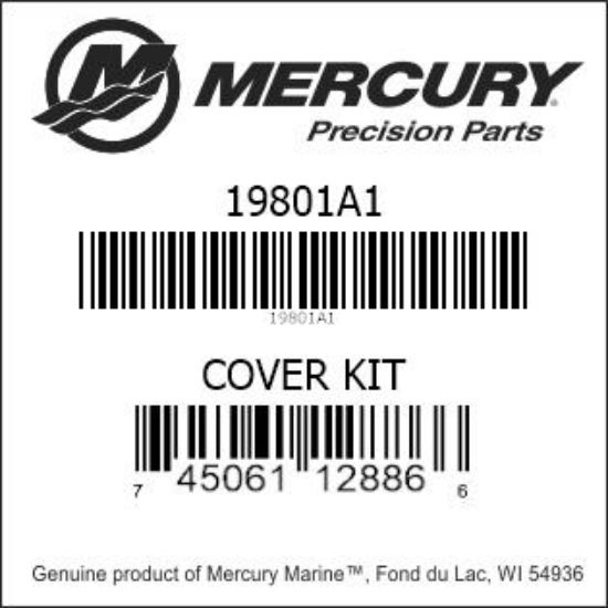 Bar codes for Mercury Marine part number 19801A1