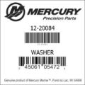 Bar codes for Mercury Marine part number 12-20084