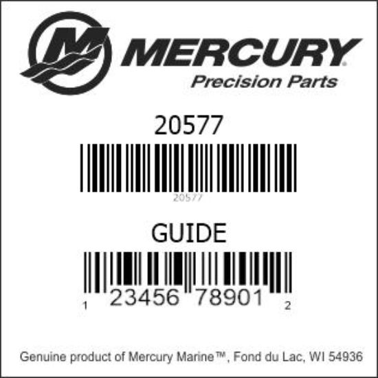 Bar codes for Mercury Marine part number 20577