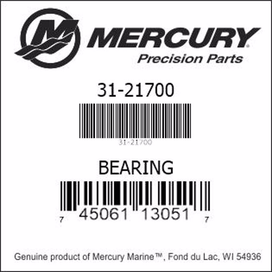 Bar codes for Mercury Marine part number 31-21700