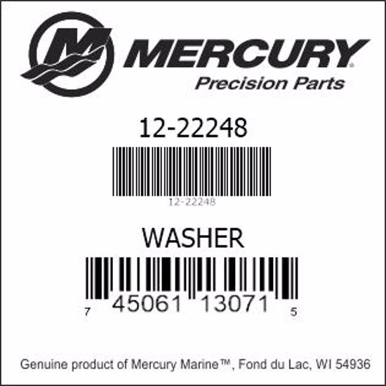 Bar codes for Mercury Marine part number 12-22248