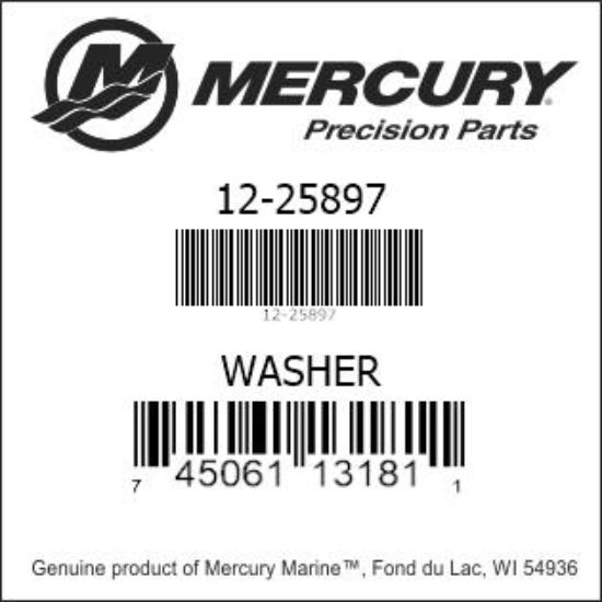 Bar codes for Mercury Marine part number 12-25897