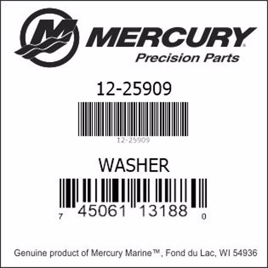 Bar codes for Mercury Marine part number 12-25909