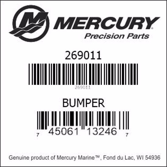 Bar codes for Mercury Marine part number 269011