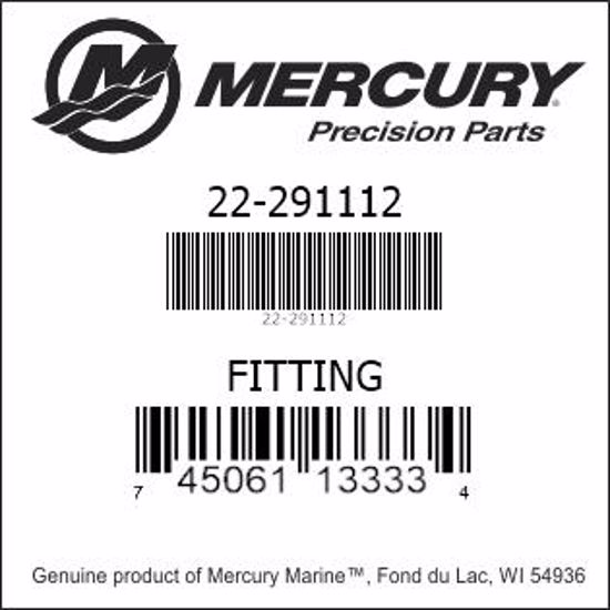 Bar codes for Mercury Marine part number 22-291112