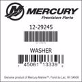 Bar codes for Mercury Marine part number 12-29245