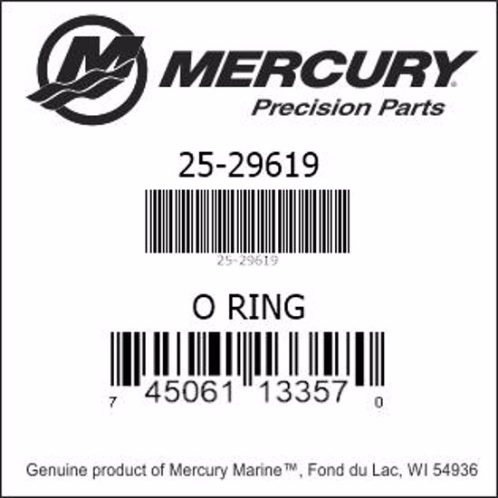 Bar codes for Mercury Marine part number 25-29619