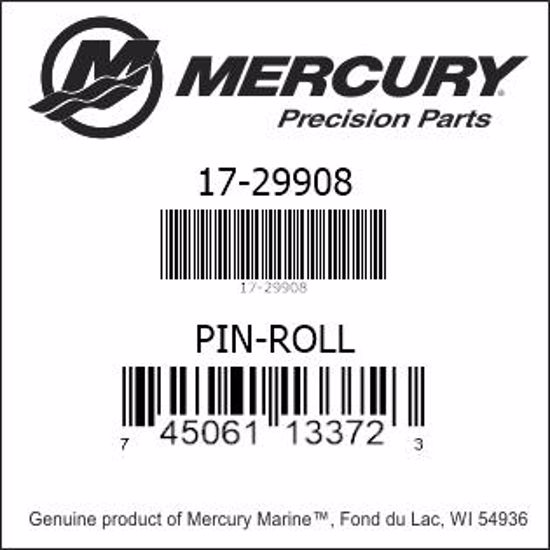 Bar codes for Mercury Marine part number 17-29908