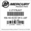Mercury Marine part number 2-2T478L8UT 496 HO-B1XR SM S LWP 1.26 HP Bar codes for Mercury Marine part number 2-2T478L8UT