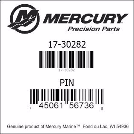 Bar codes for Mercury Marine part number 17-30282