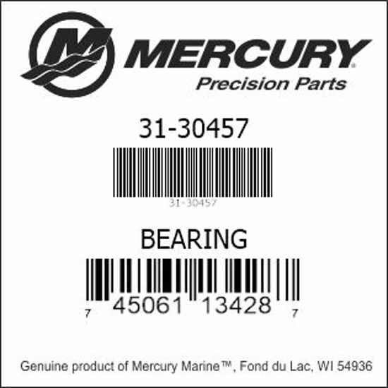 Bar codes for Mercury Marine part number 31-30457