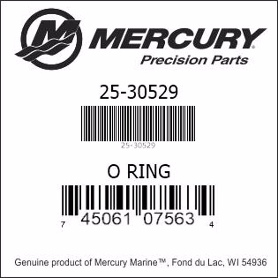Bar codes for Mercury Marine part number 25-30529