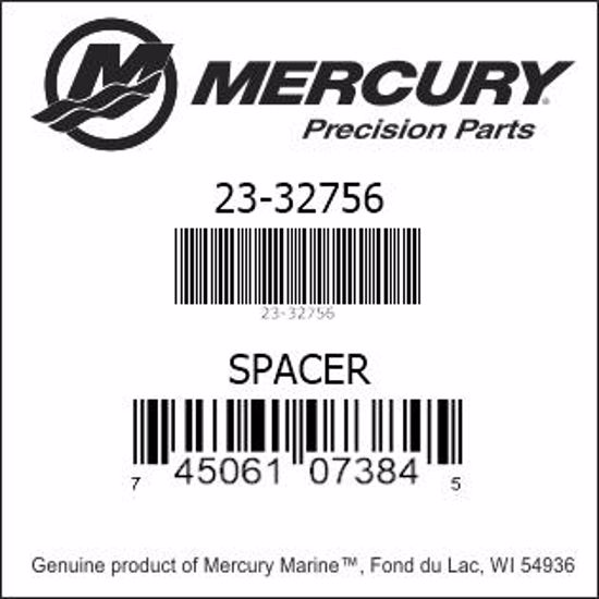 Bar codes for Mercury Marine part number 23-32756