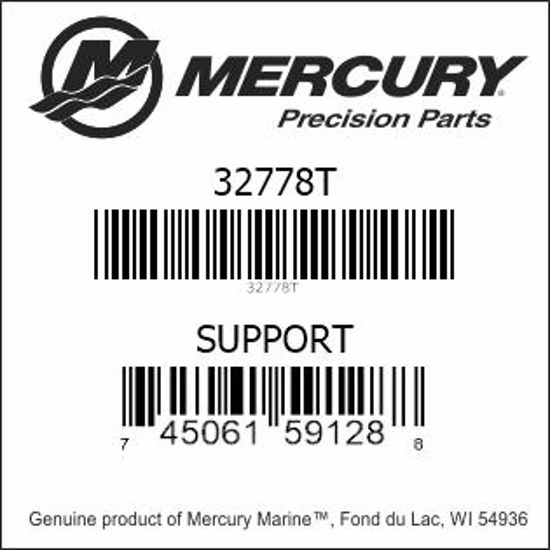 Bar codes for Mercury Marine part number 32778T