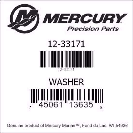 Bar codes for Mercury Marine part number 12-33171