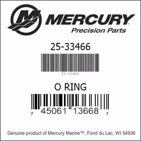 Bar codes for Mercury Marine part number 25-33466