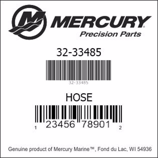 Bar codes for Mercury Marine part number 32-33485