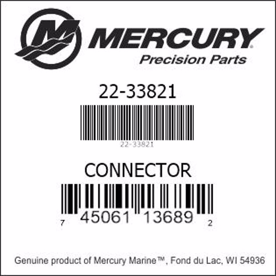Bar codes for Mercury Marine part number 22-33821