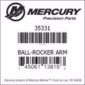 Bar codes for Mercury Marine part number 35331