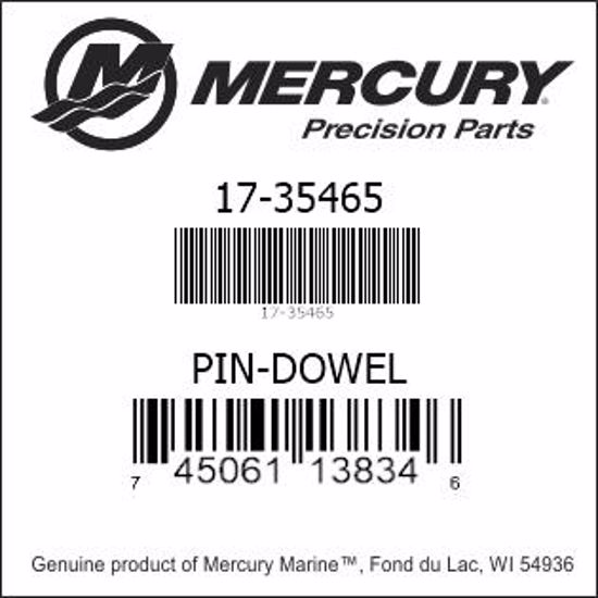 Bar codes for Mercury Marine part number 17-35465