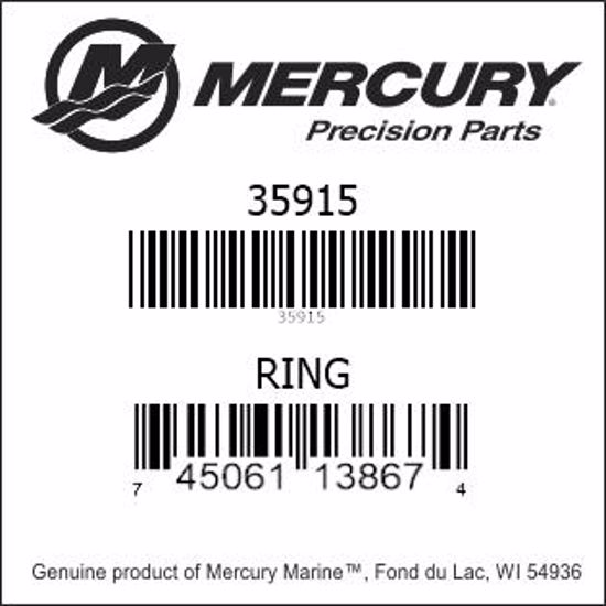 Bar codes for Mercury Marine part number 35915