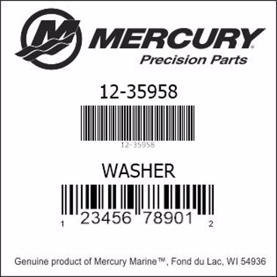 Bar codes for Mercury Marine part number 12-35958