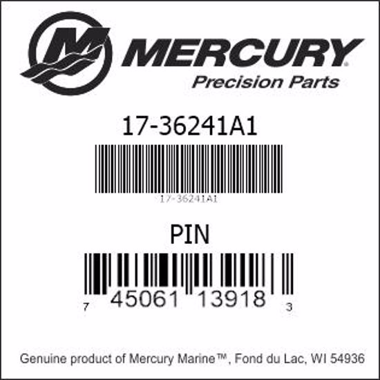 Bar codes for Mercury Marine part number 17-36241A1