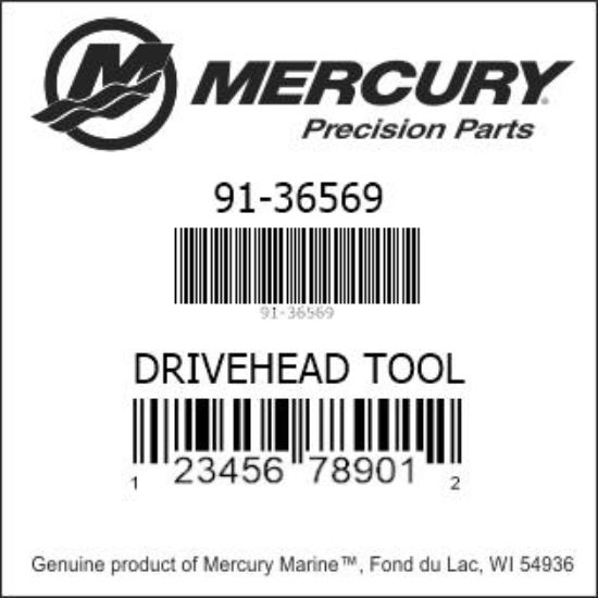 Bar codes for Mercury Marine part number 91-36569
