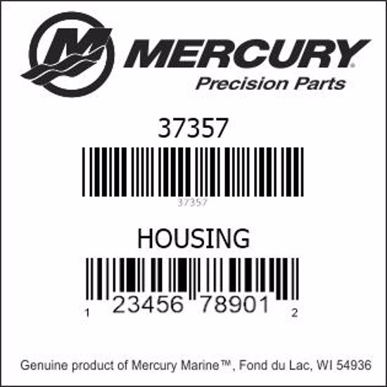 Bar codes for Mercury Marine part number 37357